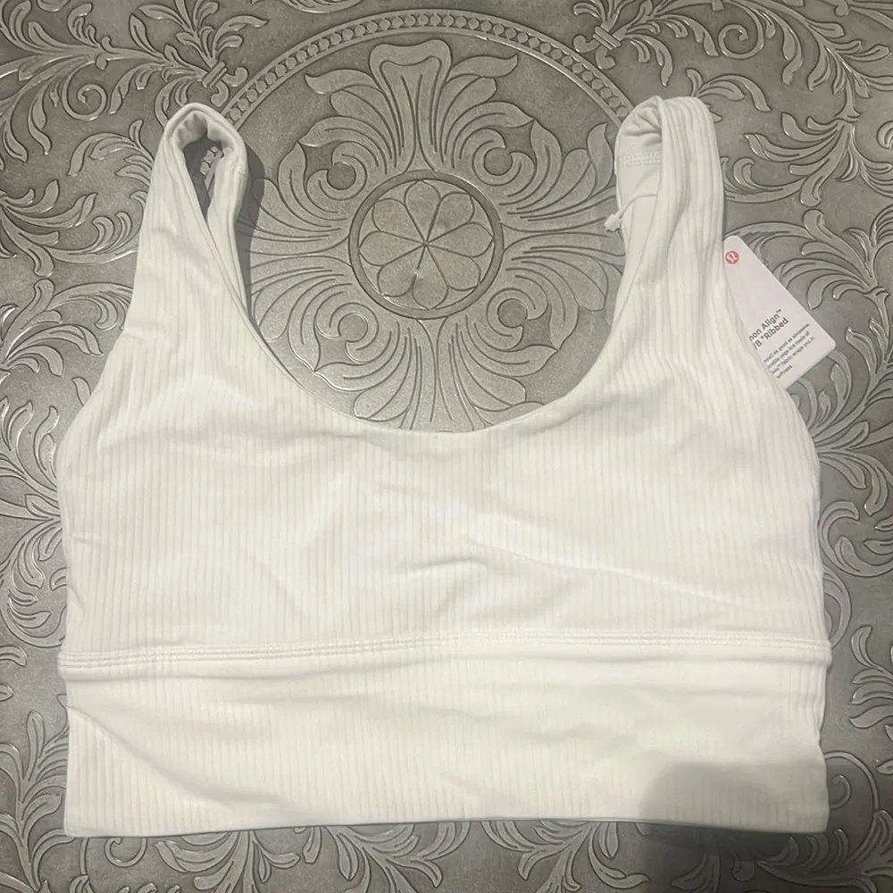 NWT 🍋Lululemon White Align Bra Ribbed Size 4
